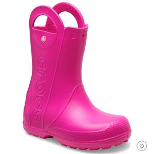 CROCS Pink Crush Kids' Rain Boots